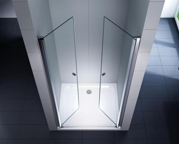 Glas Concept 24 - Nischentür - Nischendusche - Pendeltür - Hebe/Senkmechanismus - 6mm ESG - Variation (105x195cm)